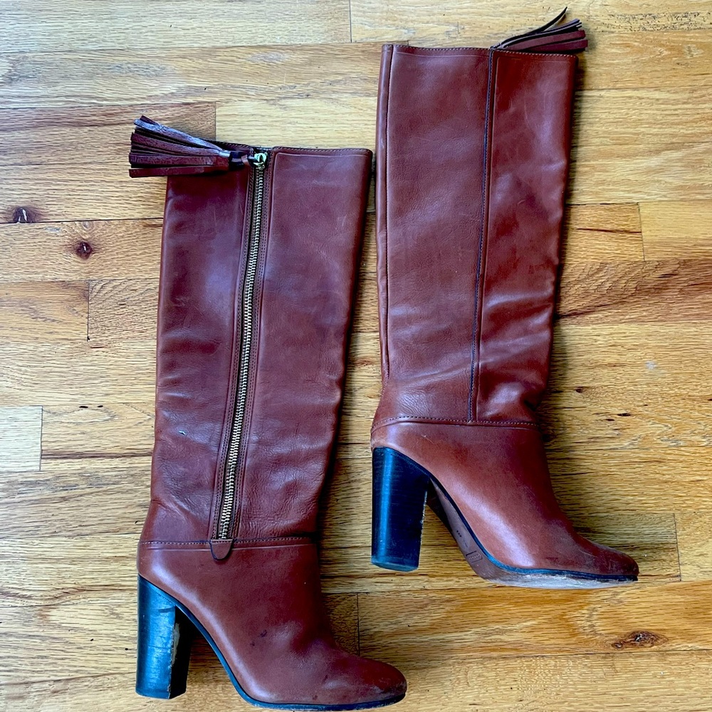 Coach brown leather boots size 7